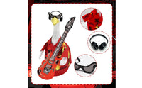 Goose Statue Accessory Set Rock and Roll Theme Goose Statue Clothing Kit Party Decoration Garden Decor for Lawn, Patio