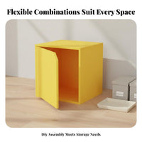 Easy to Assemble Modular Bookcase Modern Design Cube Storage Organizer Minimalist Design Stackable Storage Cube Sturdy Construction for Students, Families, Parents, Study Room, Bedroom, Playroom, Closet