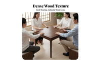 Multi-Purpose Square Chinese-Design Table Set Sturdy Construction Compact Table and Chair Group Warp-Resistant Household Furniture Easy to Clean for Homeowners, Apartment Dwellers, Game Nights, Dining Room, Small Areas, Breakfast Nook