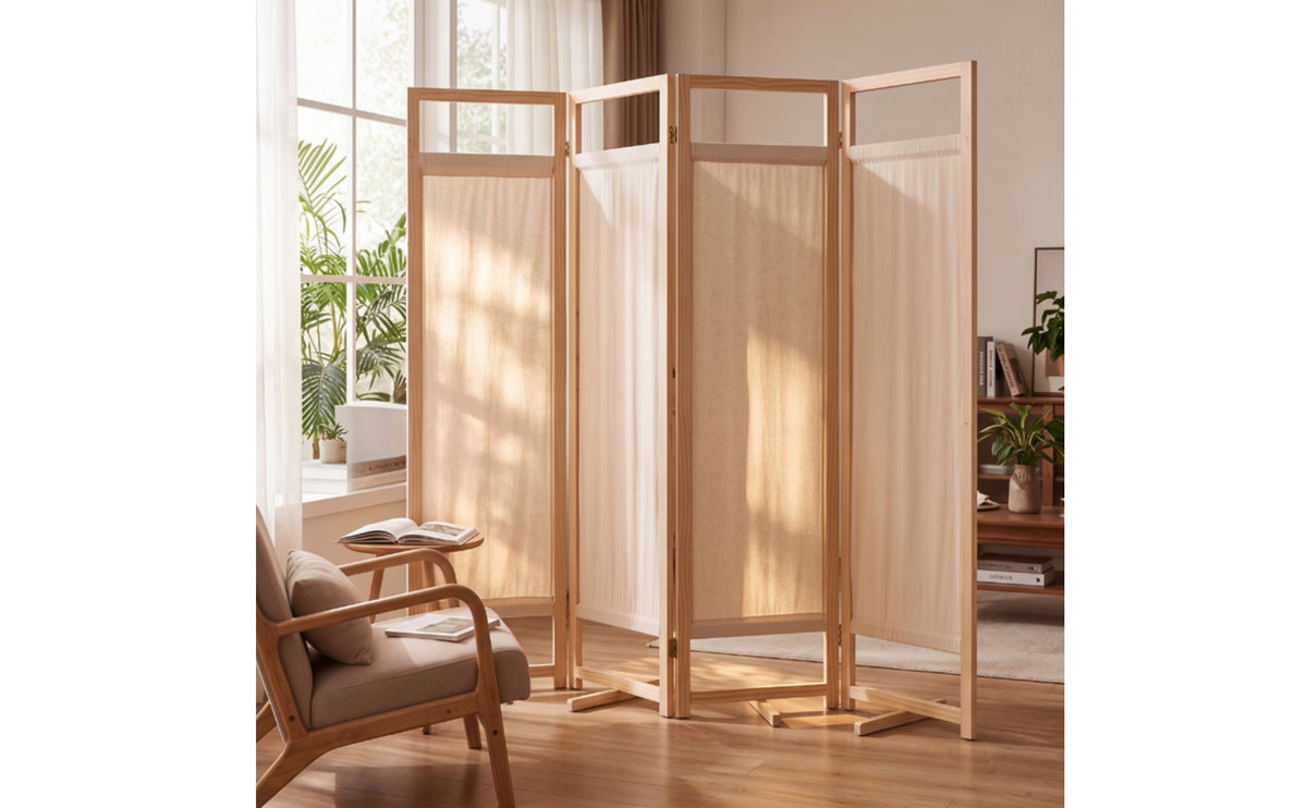 Japanese Screen Foldable Room Divider Screen Folding Room Divider Freestanding for Bedroom, Studio