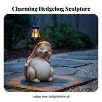 Hedgehog Solar Lamp Energy Saving Hedgehog Garden Lantern Solar Creature Statue Waterproof Creature Figurine Lamp for Yard