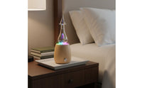 LED Lamp Quiet Glass and Wood Dispenser Handcrafted Home Fragrance