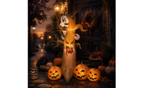 Illuminated Inflatable Dead Tree with Ghosts Tall Dead Tree with Ghosts and Pumpkins Giant Lawn Decoration Scary for Homeowners