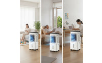 Oscillating Air Cooler with Water Tank Wide-Angle Evaporative Cooler Mobile Portable Cooling Fan Humidifying for Bedroom, Home Office, Dorm Room