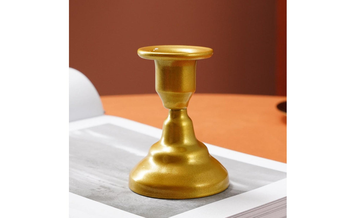 Metal Candle Holder Romantic Black Candle Stand Stable Base for Wedding