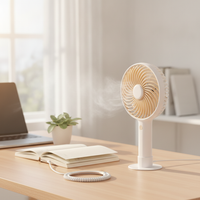 6-inch USB Rechargeable Handheld Mini Fan with Stand, Quiet Portable Desk Fan for Office, Home, and Outdoor Use
