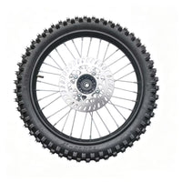 Knobby off-Terrain Motorcycle Front Wheel Spoked Front Wheel Assembly Pre-Mounted Complete for Motorcyclists