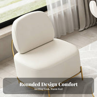 Modern Design Pebble-Shaped Armchair Soft Texture Reception Sofa Minimalist Frame Lounge Seating High-Density Foam for Business Owners, Interior Designers, Beauty Salon, Boutique, Living Room, Small Apartment