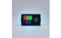 Compact Digital Voltage Meter with Touch Control LED Battery Capacity Indicator Real-Time Battery Voltage Meter Bright for Dashboards