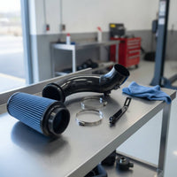 Air Intake Kit with Mounting Bracket Curved Air Intake Kit with Pipe Car Part Pleated No Modification for Truck Enthusiasts