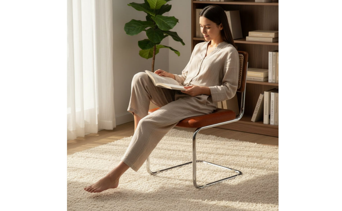 Compact Retro Study Desk Built-in Storage Minimalist Writing Desk with Riser Workstation for Students, Bedroom, Small Areas