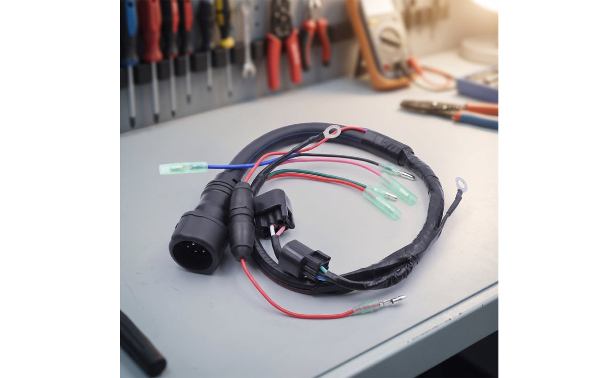 Outboards Wiring Harness Marine-Grade Wiring Harness with Connector Heavy-Duty for Boat Owners