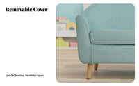 Removable Cover Child-Sized Armchair Washable Miniature Upholstered Armchair Easy to Clean children's Furniture Comfortable Cushioning for Toddlers, Preschoolers, Parents, Reading Corner, Kindergarten, Daycare, Living Room