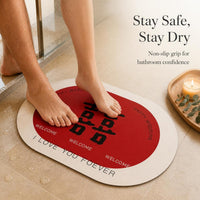 Diatomaceous Earth Bath Mat for Wedding & Home, Super Absorbent Quick Dry Non-Slip Floor Mat