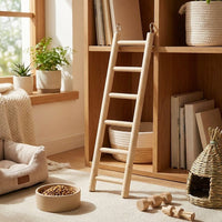 Bird Ladder Parrot Toy for Parakeets Cockatiels, Solid Wood Parrot Climbing Toy, Cockatiel Toy Cage Accessory for Perch Climbing Enrichment
