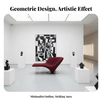 Minimalist Design Sculptural Ribbon Lounger Geometric Form Lounge Chair Stylish Contemporary Indoor Seating Ergonomic contour for Interior Designers, Book Lovers, Showroom, Art Gallery, Living Room, Bedroom