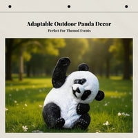 Outdoor Panda Sculpture, Realistic Garden Courtyard Decor, Villa Landscape
