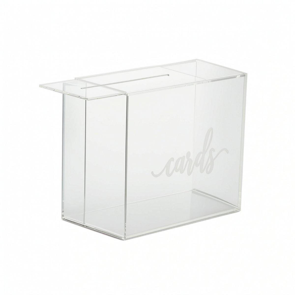 Wedding Card Box Modern Clear Acrylic Card Box Square Shatterproof for Brides, Baby Shower