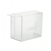 Wedding Card Box Modern Clear Acrylic Card Box Square Shatterproof for Brides, Baby Shower