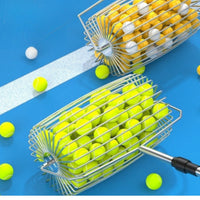 Tennis Ball Picker with Telescopic Handle Stainless Steel Tennis Ball Picker Compact for Athletes