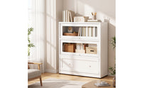 Cabinet with Flip-up Doors Minimalist Metal Storage Cabinet Sturdy Metal Storage Organizer for Living Room, Study