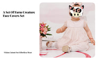 10 Pieces Farm Creature Face Covers Role-Playing Farm Animal Face Covers Imaginative children Play Costume accessory for Young Children