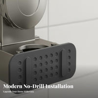 Suction Cup Mop Holder Anti-Slip Grip Wall Mounted Broom Gripper Waterproof No Drill Tool Hanger for Renters, Homeowners, Behind Door, Kitchen, Garage