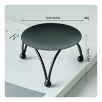 Candle Pedestal with Legs Decorative Pillar Candle Holder Pedestal Display Low-Height Candlestick Round for Tabletop