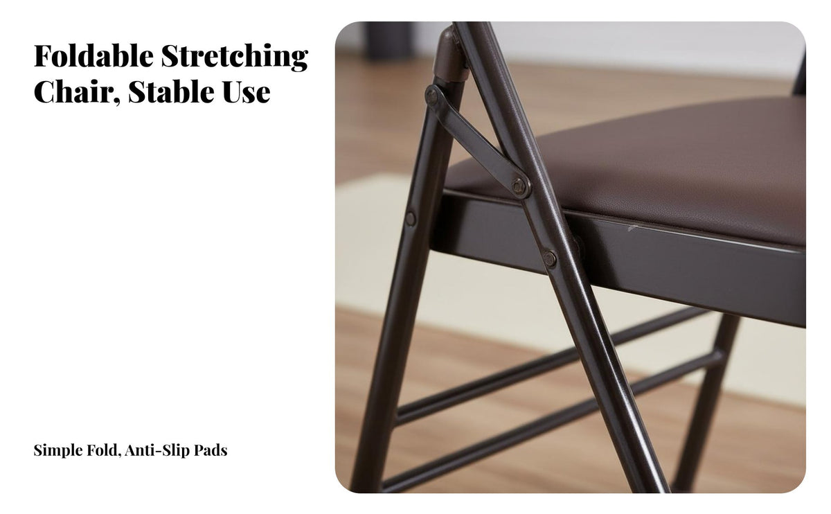 Therapeutic Alignment Practice Chair Foldable Traditional Auxiliary Chair Portable and Space-Saving Fitness Equipment for Beginners, Seniors, Home Gym
