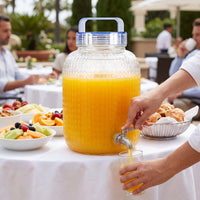 Clear Beverage Dispenser with Spigot for Juice, Iced Tea, and Cold Drinks