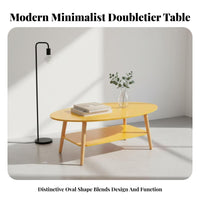 Modern design double-level round table Doubletier Design 2-Tier Round End Table Minimalist Aesthetic Household Furniture Space-Saving for Apartment Dwellers, Homeowners, Students, Living Room, Small Spaces, Bedroom, Hallway