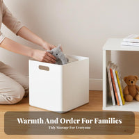 Lidded Storage Cube Large Capacity Organizer Box Stackable for Parents, Students