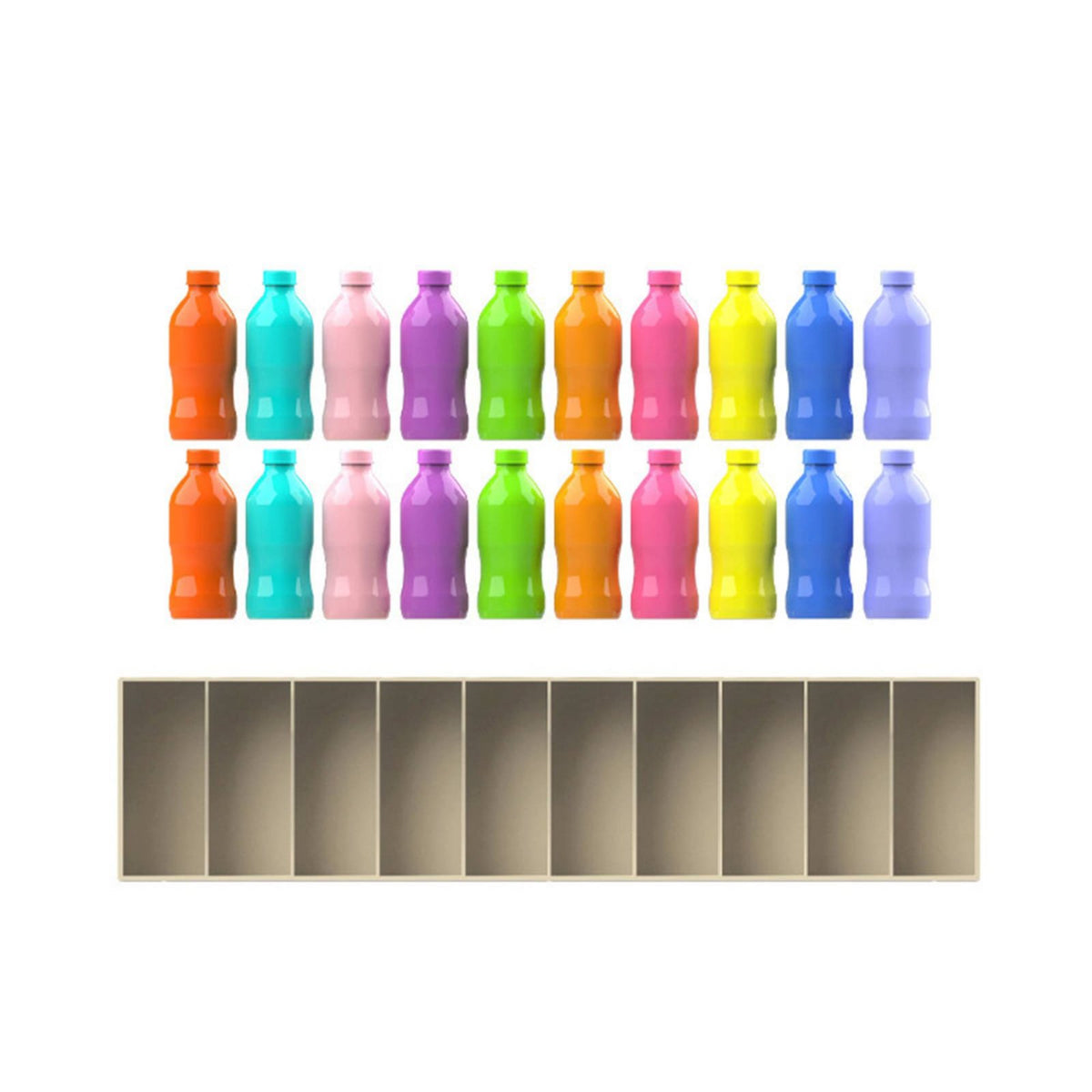 Boosts Brain Skills Color Memory Bottle Toy Child-Friendly Children's Beverage Bottle Game for Toddlers