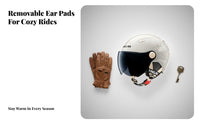 Motorcycle Half Helmet CCC Certified Retro Half Helmet Four-Season Guarding Headwear for Motorcyclists, Men, Daily Commuting, City Riding, Road Trips