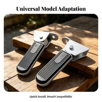 2 Pieces Electric Scooter Passenger Footrest Anti-Slip Rubber Pad Rear Seat Foot Pedals Foldable Rear Foot Pegs