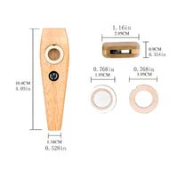 Replaceable Membrane Kazoo Musical Instrument Easy to Play Wooden Kazoo Lightweight & Portable for Beginners, Musicians, Performance, Party