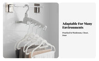 Portable Five Holes Clothes Hook Portable Clothes Hanger Space Saving Foldable Travel Hanger Rack for Students, Hotel,