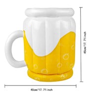 Beer Mug Cooler Fun Inflatable Beer Cooler Festive for Backyard BBQs, Beach Days