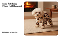 Soft Material Dinosaur Dog Pajamas Cozy and Soft Four-Legged Dog Pajamas Stretchy Fit for Small Dogs, Young Dogs, Winter, Cold Weather, Home
