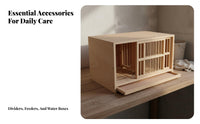 Pigeon Pairing Cage Solid Wood Construction Homing Pigeon Nest Box Removable Divider Bird Breeding Box for Aviaries