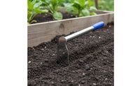 Stainless Metal Hand Hoe 2 in 1 3 Prong Cultivator Easy to Clean Garden Tool for Flower Bed, Digging Soil