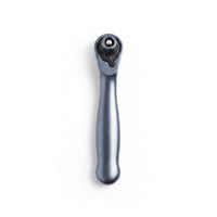 Compact Head Double-Direction Ratchet Wrench Polished Silver Hand Tool