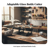 Glass Bottle Cutter Kit Cuts Various Shapes Glass Bottle Cutter Versatile Use for Crafters, Hobbyists, Workshop, Art Studio, Craft Room
