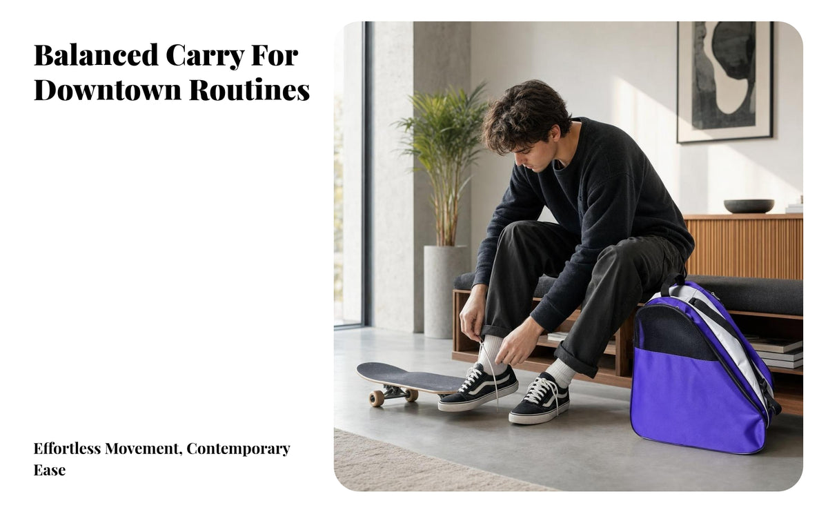 Large Capacity Roller Skating Equipment | Thickened Oxford , Layered Internal Storage, Ice skating equipment bag, for Rink