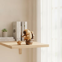Wooden Capybara Figurine Beech Wood Capybara Figurine Handmade Tabletop Decor for Bookshelf