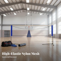 Portable Badminton Net Easy Installation Folding Net Frame Versatile Use Adjustable Height Badminton Set for Students, Outdoor, Indoor, Backyard