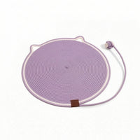 Circular Cat Scratch Mat Woven Cat Scratcher Mat Braided Scratching Board Long-Lasting for Kittens