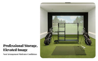 Sturdy and Long-Lasting Golf Bag Storage Rack Heavy-Duty Construction Metal Golf Club Holder Indoor Outdoor Use Large Capacity for Driving Range, Home