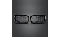 2 Pieces Kidney Grille with Vertical Slats Front Bumper Grille Direct Replacement Sporty Aesthetic ABS Construction Painted Glossy Surface Suitable for Car Styling German Vehicles