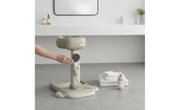 Hands-Liberated Adjustable Baby Bath Stand Multi-Functional Baby Standing Shower Stand Non-Slip Base Infant Upright Shower Aid for Bathroom